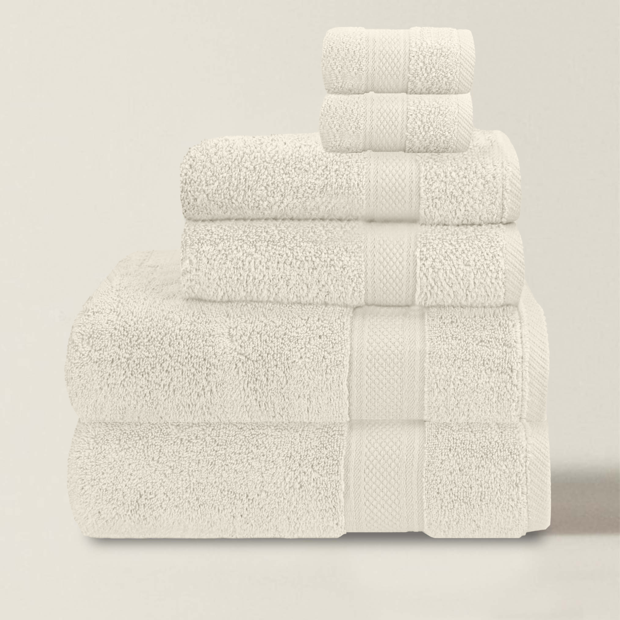 6 Pack Zero Twist Bath Towel Set