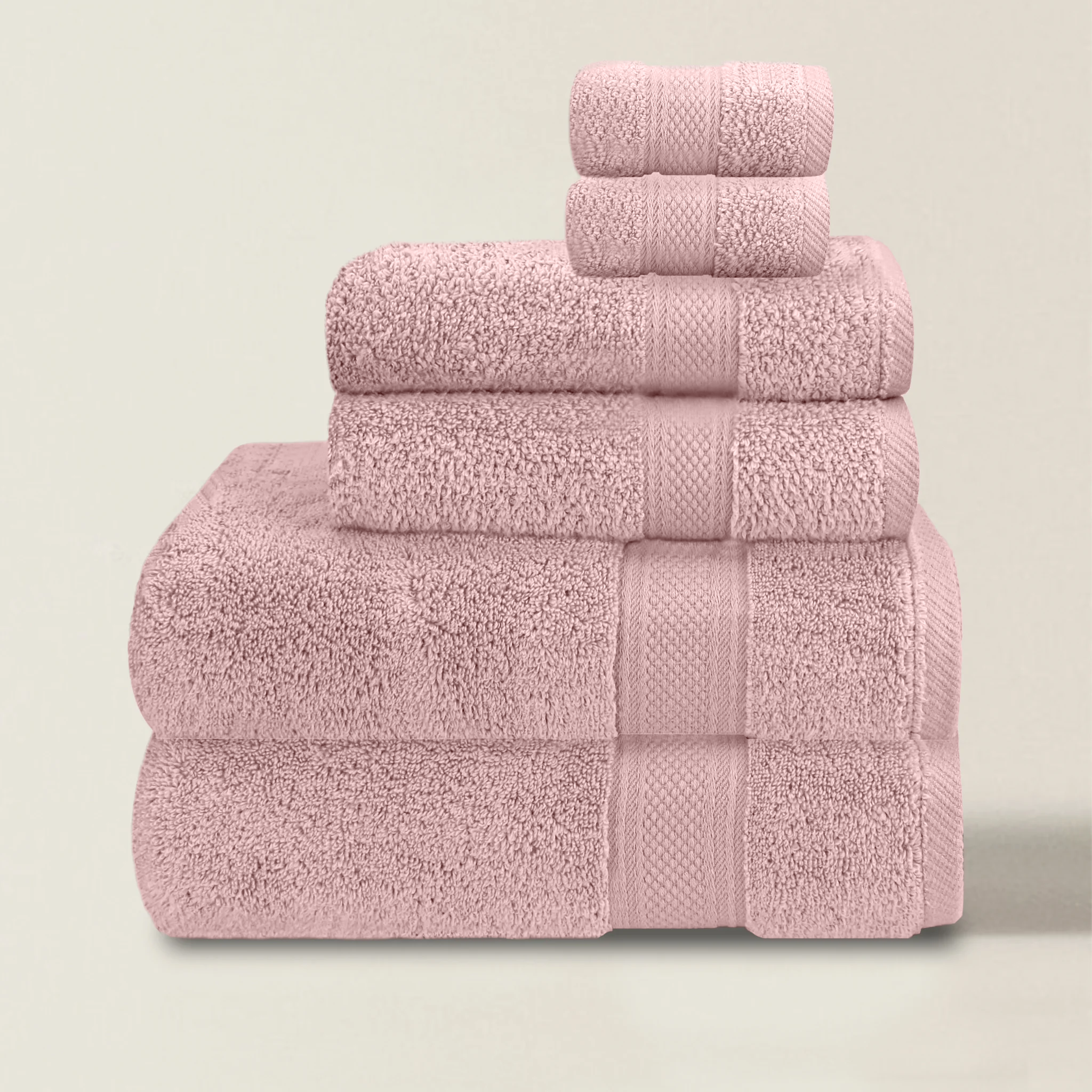 6 Pack Zero Twist Bath Towel Set