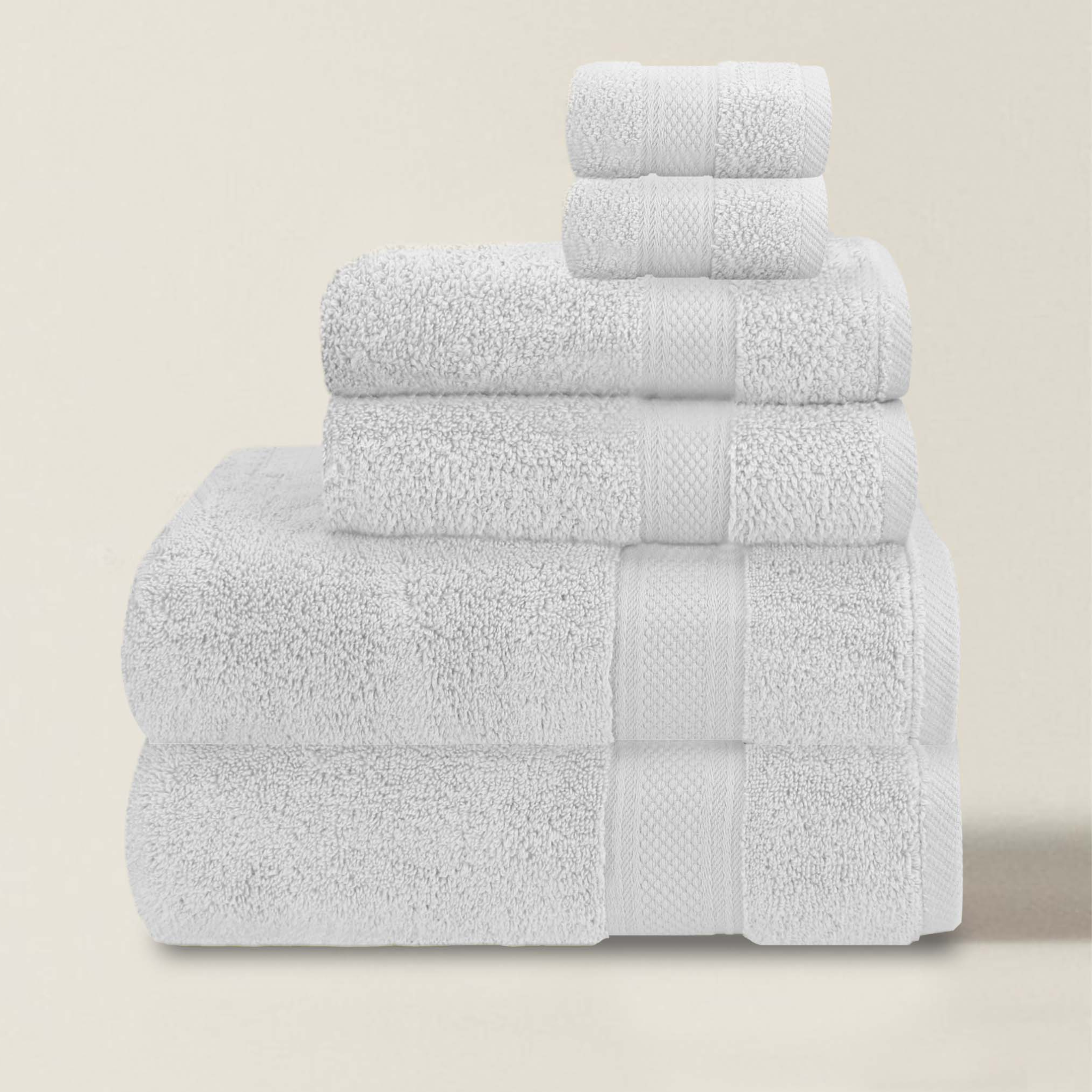 6 Pack Zero Twist Bath Towel Set